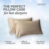imageBeckham Hotel Collection Summer Sanctuary Queen Pillow amp Cooling Pillowcases Sand