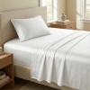 imageBeckham Hotel Collection Twin Size Mattress Pad amp White Cotton Sheet Set Deep Pocket All Season Use