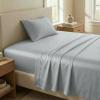 imageBeckham Hotel Collection Twin XL Size Mattress Pad amp Gray Cotton Sheet Set Deep Pocket All Season Use