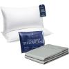 imageBeckham Hotel Collection Bed Pillows with Cooling Pillowcases for Hot Sleepers King Size Sets of 2 Soft Down Alternative Pillow for Sleeping Envelope Cases Dark Gray