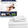 imageBeckham Hotel Collection Cotton Sheets King Size 4Piece Set with Mattress Protector White