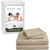 imageBeckham Hotel Collection King Size Mattress Pad amp Sand Cotton Sheet Set Deep Pocket All Season Use