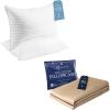 imageBeckham Hotel Collection QueenStandard Size Memory Foam Bed Pillows amp Cotton Pillowcases  Set of 2 Sand