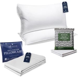 imageBeckham Hotel Collection Bed Pillows amp Pillow Protectors amp Cotton Pillow Cases King White