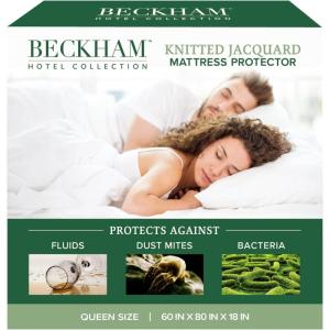 imageBeckham Hotel Collection Mattress Protector  HotelGrade Viscose Blend Silent Waterproof Protection That Preserves Mattress Feel QueenQueen
