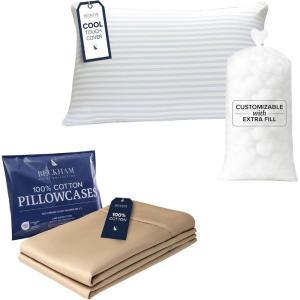 imageBeckham Hotel Collection Summer Sanctuary King Pillow amp Cotton Pillowcases Sand