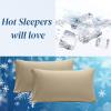 imageBeckham Hotel Collection Cooling Pillowcases for Hot Sleepers StandardQueen Cool Touch Pillow Cases White 4 Pieces04  Sand