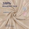 imageBeckham Hotel Collection Silk Pillow Case with Zipper 100 Mulberry Silk Pillowcase for Hair amp Skin 22 Momme 6A Grade OekoTEX Certified 1PC Queen Cherry PinkChampagne