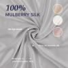 imageBeckham Hotel Collection Silk Pillow Case with Zipper 100 Mulberry Silk Pillowcase for Hair amp Skin 22 Momme 6A Grade OekoTEX Certified 1PC Queen Cherry PinkSilver Cloud