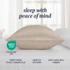 imageBeckham Hotel Collection Adjustable Cooling Pillow with Mulberry Silk Pillowcase for Hot Sleeper amp Beauty Sleep 1PC Set Queen Champagne