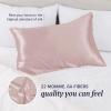 imageBeckham Hotel Collection Adjustable Cooling Pillow with Mulberry Silk Pillowcase for Hot Sleeper amp Beauty Sleep 1PC Set Queen Cherry Pink