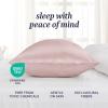 imageBeckham Hotel Collection Adjustable Cooling Pillow with Mulberry Silk Pillowcase for Hot Sleeper amp Beauty Sleep 1PC Set Queen Cherry Pink