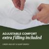 imageBeckham Hotel Collection Adjustable Cooling Pillow with Mulberry Silk Pillowcase for Hot Sleeper amp Beauty Sleep 1PC Set Queen Ivory