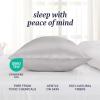 imageBeckham Hotel Collection Adjustable Cooling Pillow with Mulberry Silk Pillowcase for Hot Sleeper amp Beauty Sleep 1PC Set Queen Silver Cloud