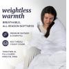 imageBeckham Hotel Collection Feather Down Comforter  All Season Duvet Insert with Baffle Box Construction 400 Thread Count Cotton Blend Responsibly Sourced Down FullQueenFullQueen