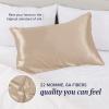 imageBeckham Hotel Collection Pillows with 2 Silk Pillowcases for Hair amp Skin 22 Momme 6A Grade Mulberry Silk Queen Champagne