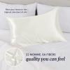 imageBeckham Hotel Collection Pillows with 2 Silk Pillowcases for Hair amp Skin 22 Momme 6A Grade Mulberry Silk Queen Ivory