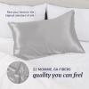 imageBeckham Hotel Collection Pillows with 2 Silk Pillowcases for Hair amp Skin 22 Momme 6A Grade Mulberry Silk Queen Silver Cloud