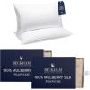 imageBeckham Hotel Collection Pillows with 2 Silk Pillowcases for Hair amp Skin 22 Momme 6A Grade Mulberry Silk King Champagne