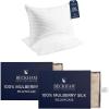 imageBeckham Hotel Collection Pillows with 2 Silk Pillowcases for Hair amp Skin 22 Momme 6A Grade Mulberry Silk Queen Champagne