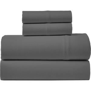 image:imageBeckham Hotel Collection King 4 Piece Cooling Sheet Set for Hot Sleepers Silky Soft Breathable amp Cooling Summer Bed Sheets  Fits Mattress Up to 16 Deep Pockets  Wrinkle amp Fade Free Dark Gray