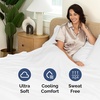 image:imageQueen Size 4 Piece Sheet Set  Comfy Breathable amp Cooling Sheets  Hotel Luxury Bed Sheets for Women amp Men  Deep Pockets EasyFit Extra Soft and Wrinkle Free Sheets  White OekoTex Bed Sheet Set