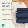 image:imageQueen Size 4 Piece Sheet Set  Comfy Breathable amp Cooling Sheets  Hotel Luxury Bed Sheets for Women and Men  Deep Pockets EasyFit Soft and Wrinkle Free Sheets  Navy Blue OekoTex Bed Sheet Set