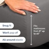 image:imageQueen Size 4 Piece Sheet Set  Comfy Breathable amp Cooling Sheets  Hotel Luxury Bed Sheets for Women and Men  Deep Pockets EasyFit Soft and Wrinkle Free Sheets  Dark Grey OekoTex Bed Sheet Set