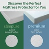 image:imageSafeRest Waterproof King Size Mattress Protector  Fitted with Stretchable Pockets  Machine Washable Cotton Blend Mattress Cover for BedOff White