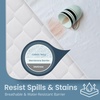 image:imageSafeRest Waterproof King Size Mattress Protector  Fitted with Stretchable Pockets  Machine Washable Cotton Blend Mattress Cover for BedPure White