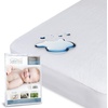 image:imageSafeRest Waterproof King Size Mattress Protector  Fitted with Stretchable Pockets  Machine Washable Cotton Blend Mattress Cover for BedPure White