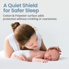 image:imageSafeRest Waterproof King Size Mattress Protector  Fitted with Stretchable Pockets  Machine Washable Cotton Blend Mattress Cover for BedPure White