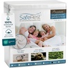 image:imageSafeRest Waterproof King Size Mattress Protector  Fitted with Stretchable Pockets  Machine Washable Cotton Blend Mattress Cover for BedPure White