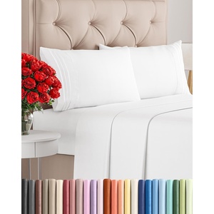image:imageQueen Size 4 Piece Sheet Set  Comfy Breathable amp Cooling Sheets  Hotel Luxury Bed Sheets for Women amp Men  Deep Pockets EasyFit Extra Soft and Wrinkle Free Sheets  White OekoTex Bed Sheet Set