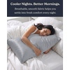 image:imageBeckham Hotel Collection Cooling Pillowcases for Hot Sleepers StandardQueen Size Set of 2 Cool Touch Pillow Cases Envelope Closure Silky Soft Breathable Light Gray02  Light Gray
