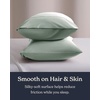 image:imageBeckham Hotel Collection Cooling Pillowcases for Hot Sleepers StandardQueen Size Set of 2 Cool Touch Pillow Cases Envelope Closure Silky Soft Breathable Light Gray06  Aqua Gray
