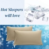 image:imageBeckham Hotel Collection Cooling Pillowcases for Hot Sleepers StandardQueen Size Set of 2 Cool Touch Pillow Cases Envelope Closure Silky Soft Breathable Light Gray05  Sand