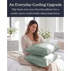 image:imageBeckham Hotel Collection Cooling Pillowcases for Hot Sleepers StandardQueen Size Set of 2 Cool Touch Pillow Cases Envelope Closure Silky Soft Breathable Light Gray06  Aqua Gray