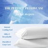 image:imageBeckham Hotel Collection Cooling Pillowcases for Hot Sleepers StandardQueen Size Set of 2 Cool Touch Pillow Cases Envelope Closure Silky Soft Breathable Light Gray01  White