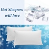 image:imageBeckham Hotel Collection Cooling Pillowcases for Hot Sleepers StandardQueen Size Set of 2 Cool Touch Pillow Cases Envelope Closure Silky Soft Breathable Light Gray01  White