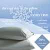 image:imageBeckham Hotel Collection Cooling Pillowcases for Hot Sleepers StandardQueen Size Set of 2 Cool Touch Pillow Cases Envelope Closure Silky Soft Breathable Light Gray06  Aqua Gray