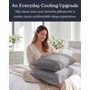 image:imageBeckham Hotel Collection Cooling Pillowcases for Hot Sleepers StandardQueen Size Set of 2 Cool Touch Pillow Cases Envelope Closure Silky Soft Breathable Light Gray04  Dark Gray