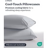 image:imageBeckham Hotel Collection Cooling Pillowcases for Hot Sleepers StandardQueen Size Set of 2 Cool Touch Pillow Cases Envelope Closure Silky Soft Breathable Light Gray02  Light Gray