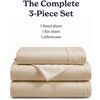 image:imageBeckham Hotel Collection 100 Cotton Queen Sheet Set 4Piece Light Gray  500 Thread Count Silky Soft Weave Breathable AntiPilling 16Inch Pocket AllAround Elastic Gets Softer with Every Wash05  Sand