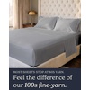 image:imageBeckham Hotel Collection 100 Cotton Queen Sheet Set 4Piece Light Gray  500 Thread Count Silky Soft Weave Breathable AntiPilling 16Inch Pocket AllAround Elastic Gets Softer with Every Wash02  Light Gray