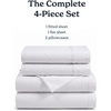 image:imageBeckham Hotel Collection 100 Cotton Queen Sheet Set 4Piece Light Gray  500 Thread Count Silky Soft Weave Breathable AntiPilling 16Inch Pocket AllAround Elastic Gets Softer with Every Wash01  White