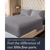 image:imageBeckham Hotel Collection 100 Cotton Queen Sheet Set 4Piece Light Gray  500 Thread Count Silky Soft Weave Breathable AntiPilling 16Inch Pocket AllAround Elastic Gets Softer with Every Wash04  Dark Gray