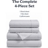 image:imageBeckham Hotel Collection 100 Cotton Queen Sheet Set 4Piece Light Gray  500 Thread Count Silky Soft Weave Breathable AntiPilling 16Inch Pocket AllAround Elastic Gets Softer with Every Wash03  Gray