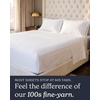 image:imageBeckham Hotel Collection 100 Cotton Queen Sheet Set 4Piece Light Gray  500 Thread Count Silky Soft Weave Breathable AntiPilling 16Inch Pocket AllAround Elastic Gets Softer with Every Wash01  White