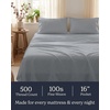image:imageBeckham Hotel Collection 100 Cotton Queen Sheet Set 4Piece Light Gray  500 Thread Count Silky Soft Weave Breathable AntiPilling 16Inch Pocket AllAround Elastic Gets Softer with Every Wash02  Light Gray